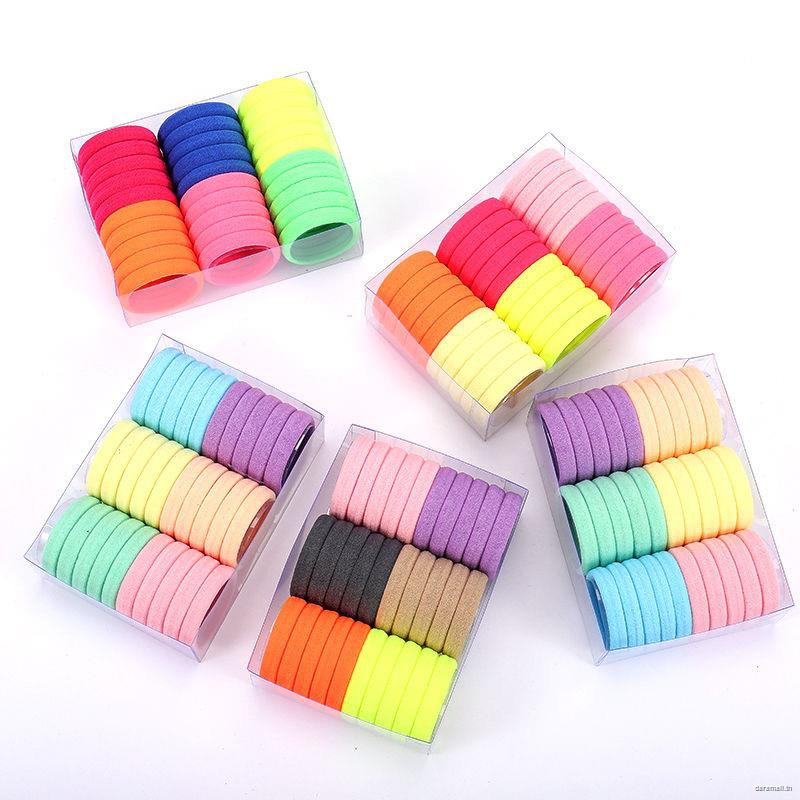 1 Dây Buộc Tóc Cao Su Nhiều Màu Sắc Thời Trang P9 Chiếc