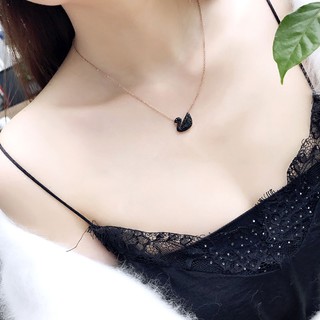 Dây chuyền swa thiên nga đá đen