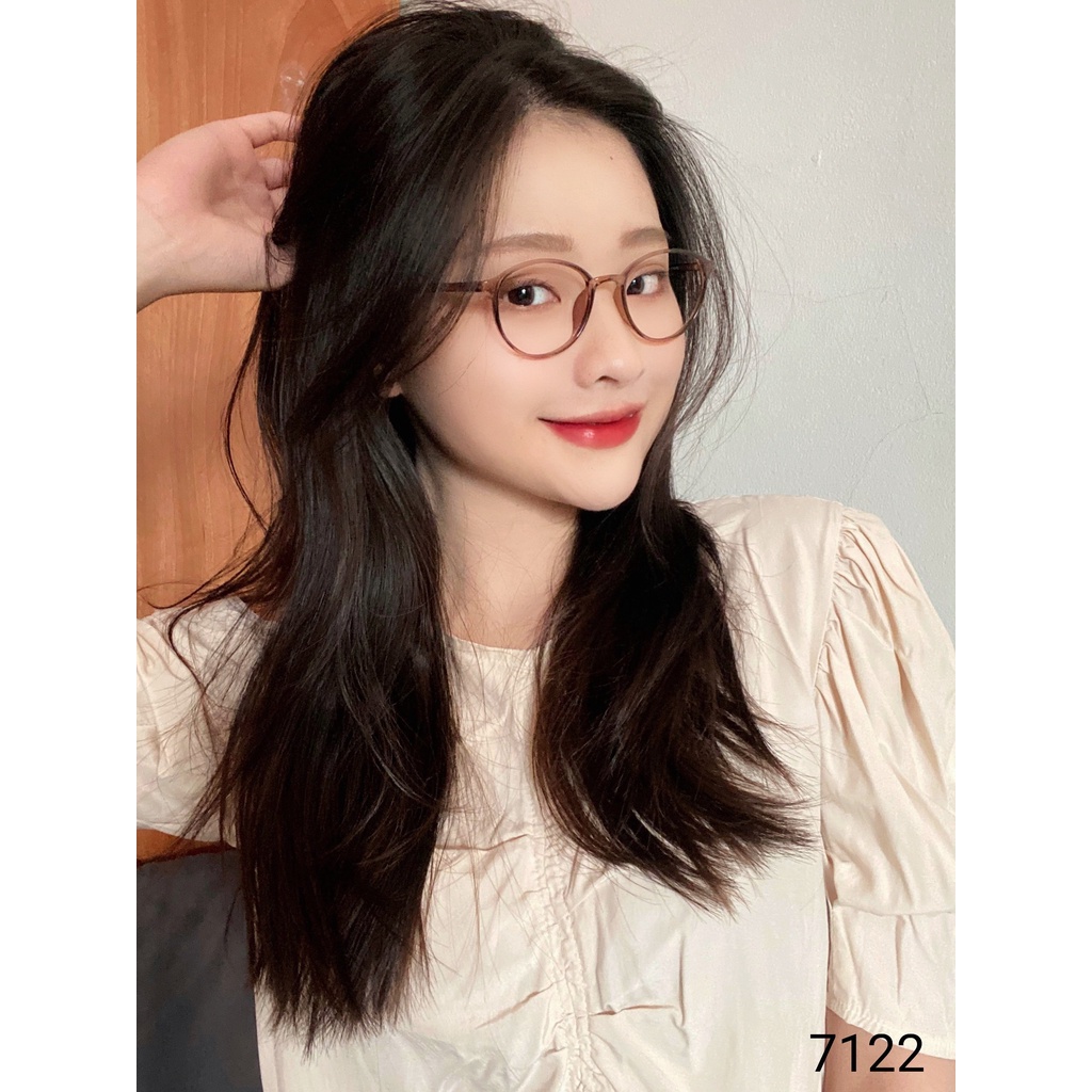 Kính mắt tròn nhỏ nữ LILYEYEWEAR chất liệu nhựa dẻo giả cận màu sắc thời trang 7122