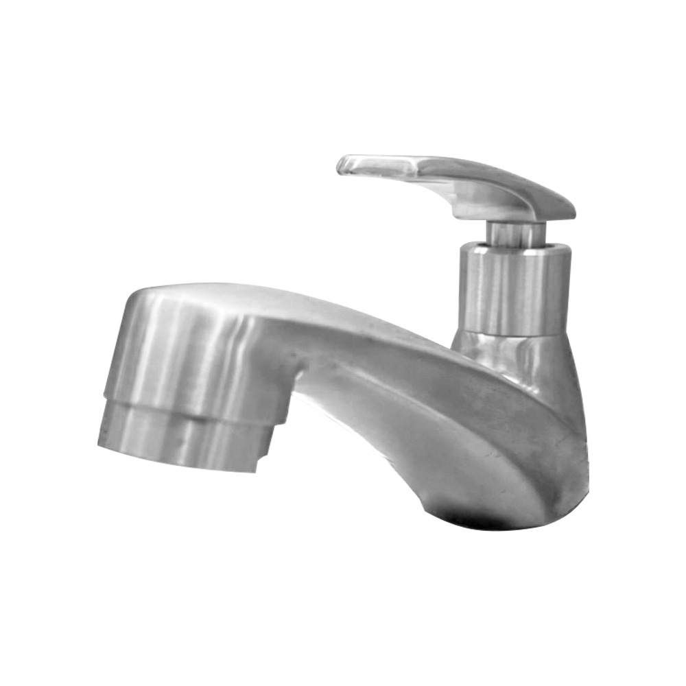 HomeBase MOYA Vòi lavabo chậu rửa LJ-5022A bằng thép không gỉ 10,5x13,5x4,4cm màu bạc