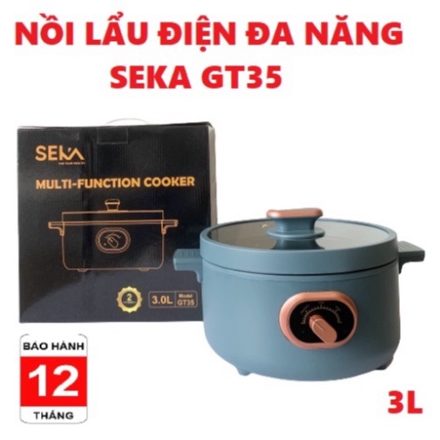 NỒI LẨU ĐIỆN ĐA NĂNG SEKA GT35 DUNG TÍCH 3 LÍT CHẤT LIỆU HỢP KIM CAO CẤP