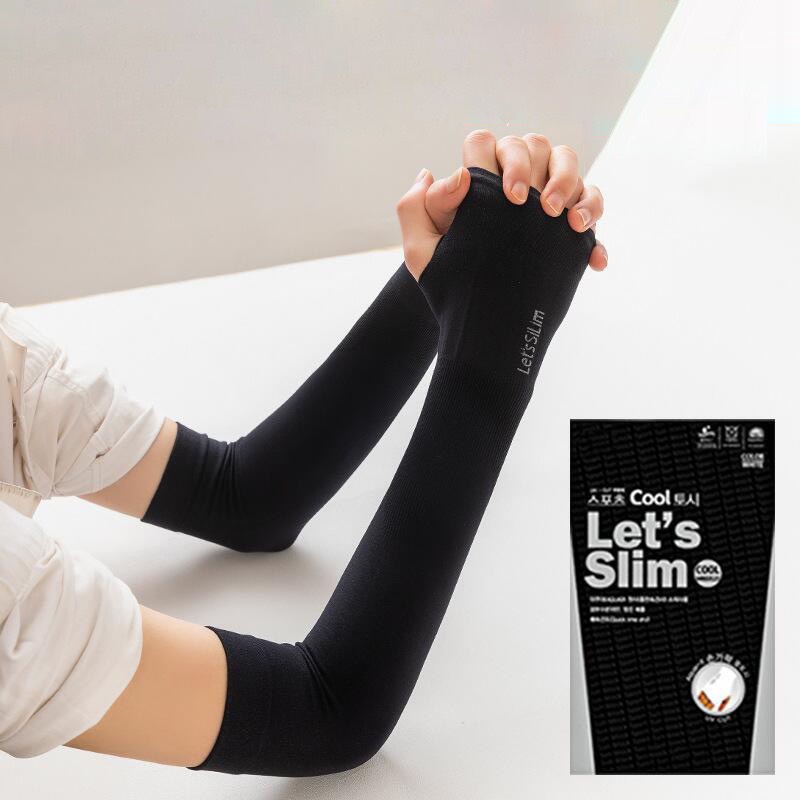 Găng tay chống nắng xỏ ngón Let Slim thoáng mátBao tay chống nắng Hàn Quốc Let Slim co giãn 4 chiều mềm mại BTL