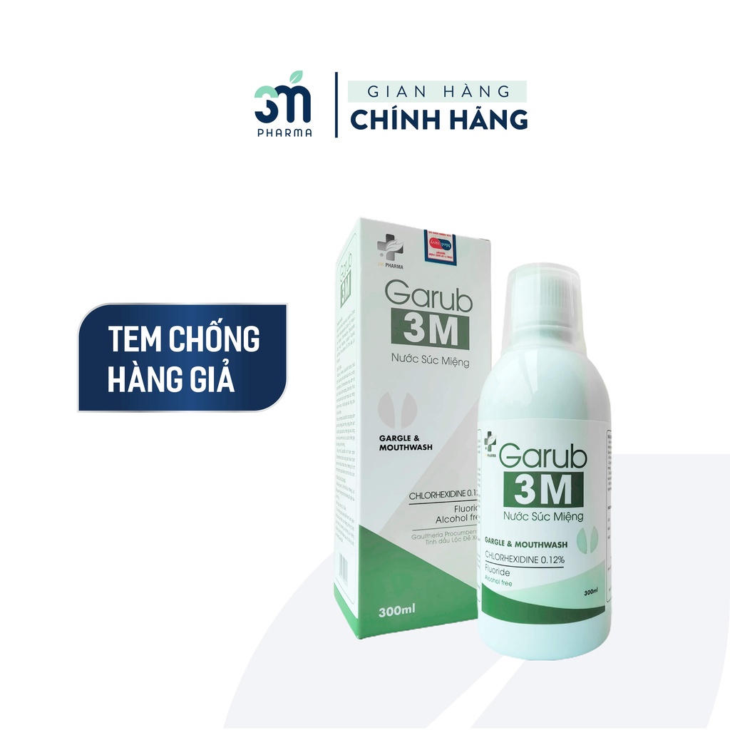 [M'SMARTY] - Nước Súc Miệng Garub 3M - Nước Súc Miệng Diệt Khuẩn, Giữ Hơi Thở Thơm Mát, Chống Viêm Lợi, Ngừa Sâu