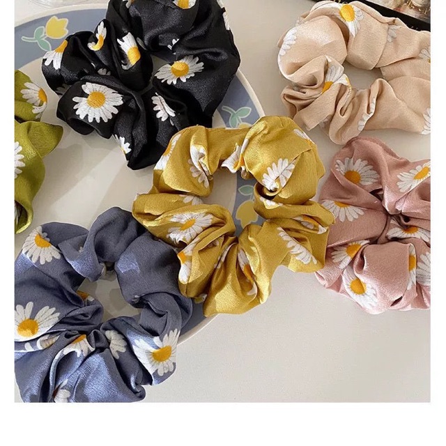 CỘT TÓC SCRUNCHIES - Voan bóng bông cúc