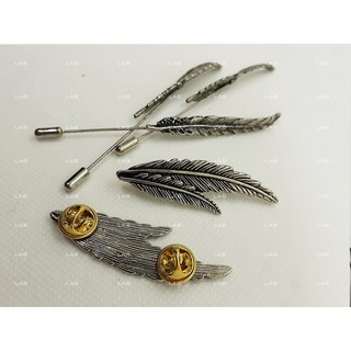 Pin cài áo feathers lông vũ (kèm đế) #0209