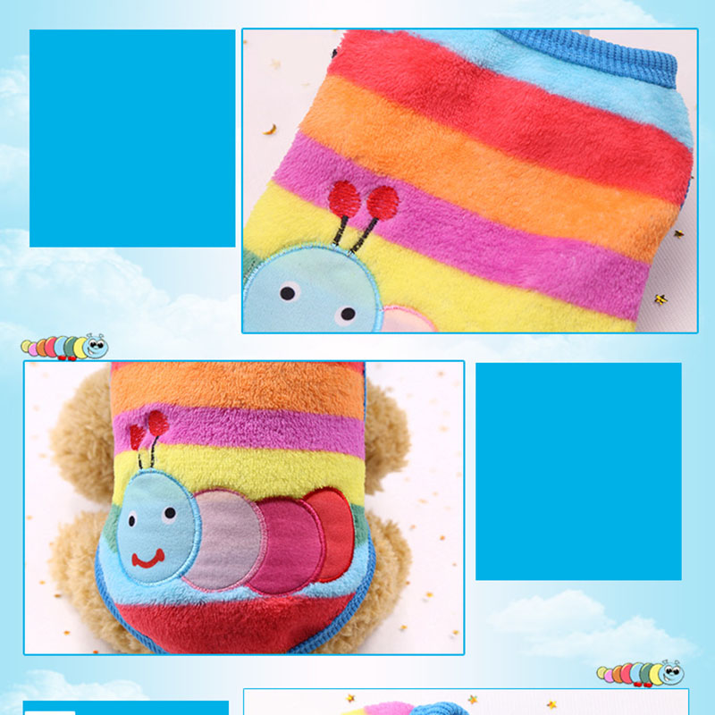 Trang Trí Phim Hoạt Hình Mùa Thu Và Mùa đông Quần áo Vật Nuôi Chất Liệu Vải Nỉ Chó Mèo Quần áo Vest Ấm áp Và Thoải Mái Và Dễ Dàng để Làm Sạch Bốn Kiểu