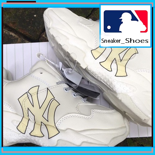 Giày _MLB NY, Giày Sneaker NY Da Bò Cao Cấp Đế Cao Tăng Chiều Cao Full Box Bill