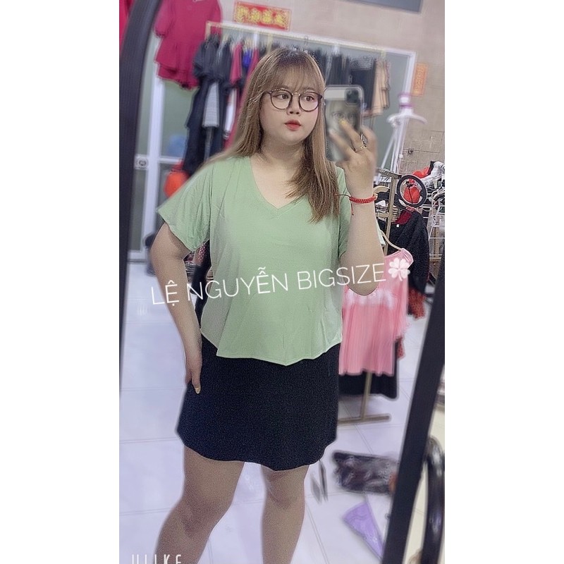 ÁO TRƠN CỔ TIM DÁNG LỬNG BIGSIZE | BigBuy360 - bigbuy360.vn