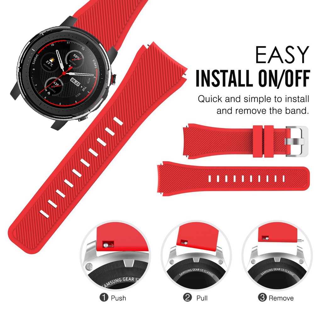 Dây Đeo Silicon Nhiều Màu Thể Thao Cho Đồng Hồ Fossil Gen 5 Carlyle HR Julianna HR Band Cho Fossil Sport 43mm / Q Explorist HR Gen 4