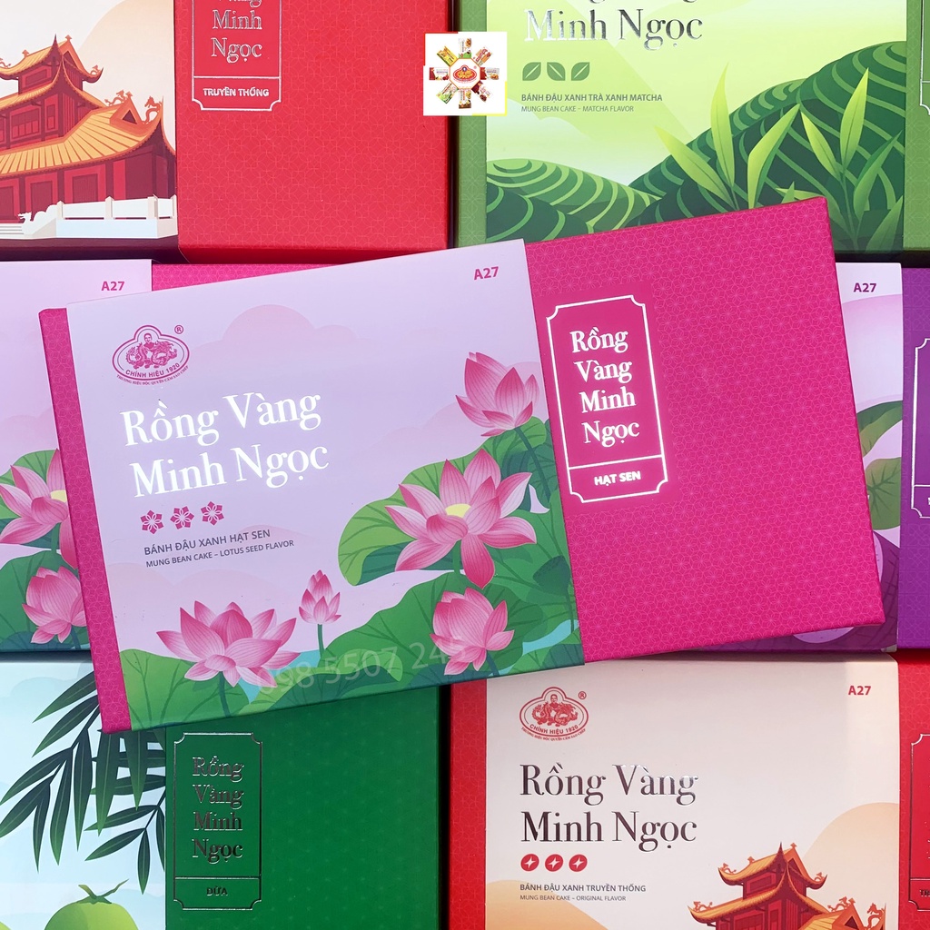 Bánh Đậu Xanh Hạt Sen A27 150g - Rồng Vàng Minh Ngọc