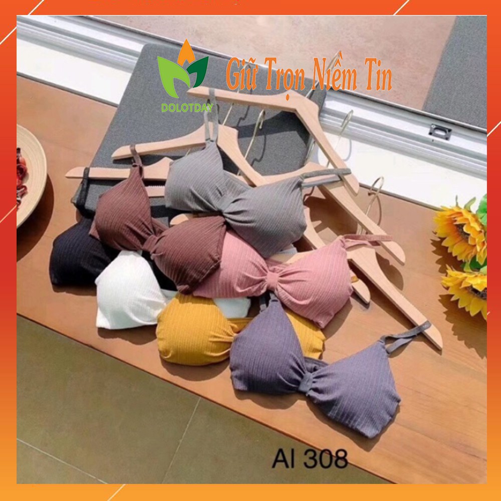 Áo ngực vải cotton không gọng kiểu hàn quốc sexy nâng đẩy ngực cao cấp AOLOT16