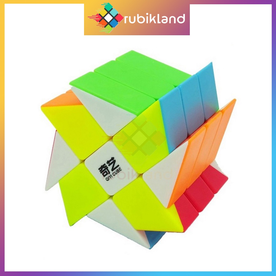 Rubik Windmill QiYi Cube Stickerless Rubic Biến Thể 6 Mặt Đồ Chơi Trí Tuệ Trẻ Em