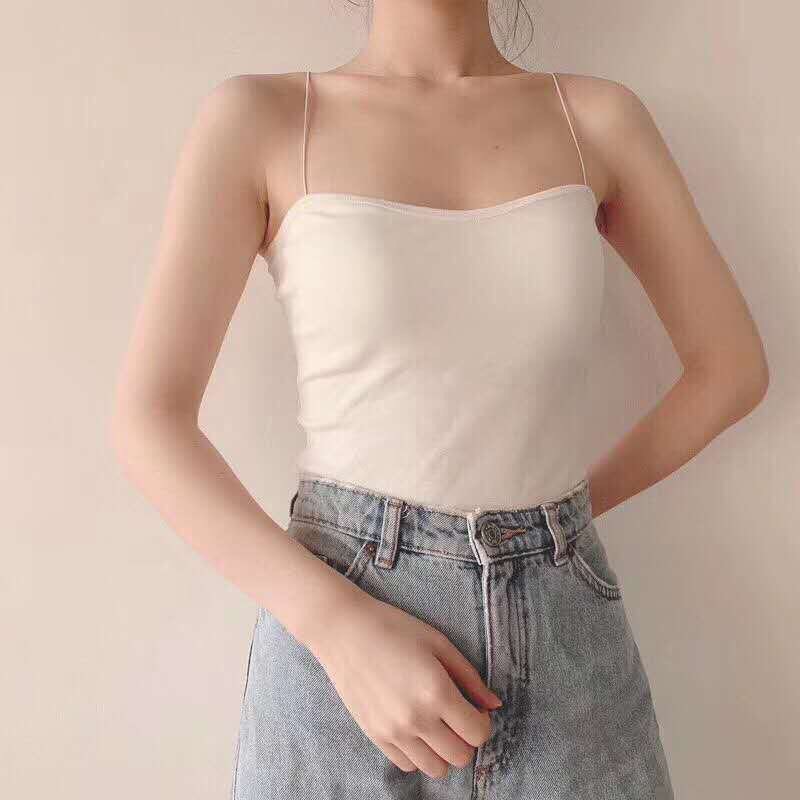 [Mã FAMAYWA giảm 10K đơn 50K] ÁO BRA QUÂY 2 DÂY Áo Croptop CHẤT MÁT 609
