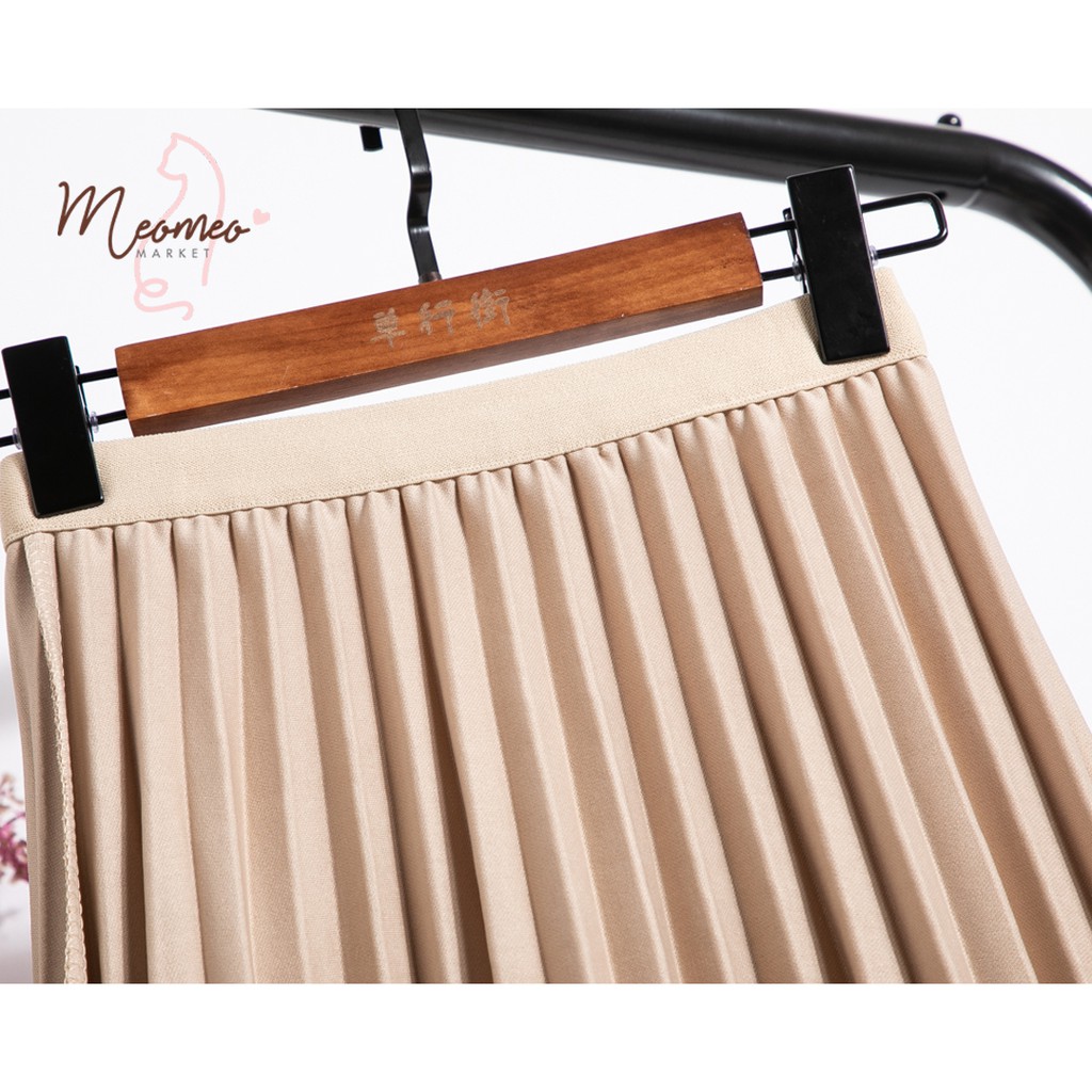 Chân váy xếp ly midi dáng dài Vintage - [Ảnh Thật] Chân váy dài midi xếp li siêu hot [Hàng thiết kế] | BigBuy360 - bigbuy360.vn