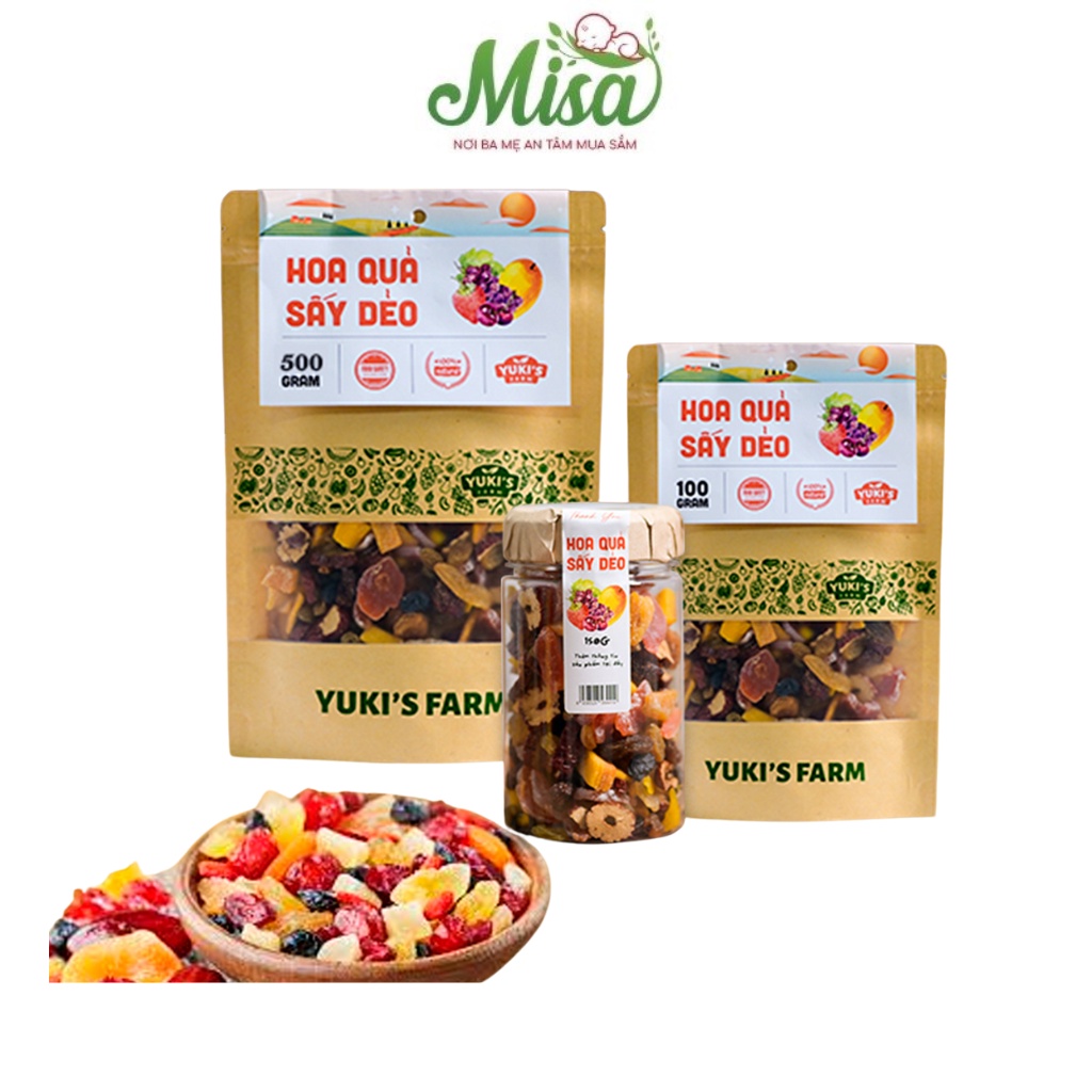 Hoa quả sấy dẻo Yuki, Trái Cây Sấy Dùng làm Đồ Ăn Vặt Cho Mọi Người, Đồ Ăn Vặt Cho Dân Văn Phòng Hay Mẹ Bầu Ăn Vặt