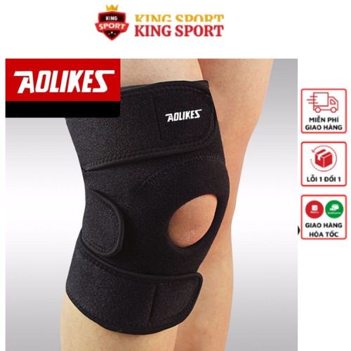 Bó gối AOLIKES 7616  - 1 Chiếc, Bó Gối Đai Dán Gối Tập Gym Thể Thao Chính Hãng