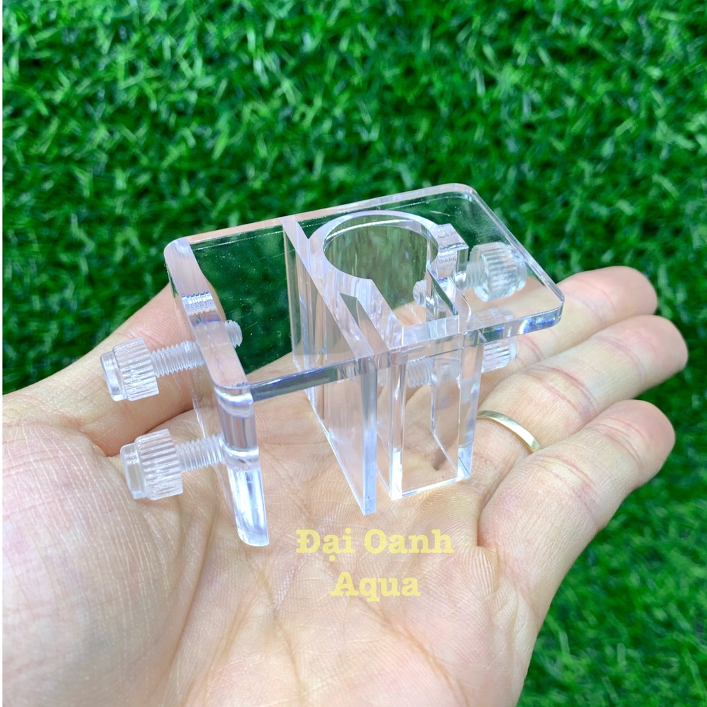 Kẹp ống in out Mica trong suốt - Kẹp giữ ống in out bể thủy sinh