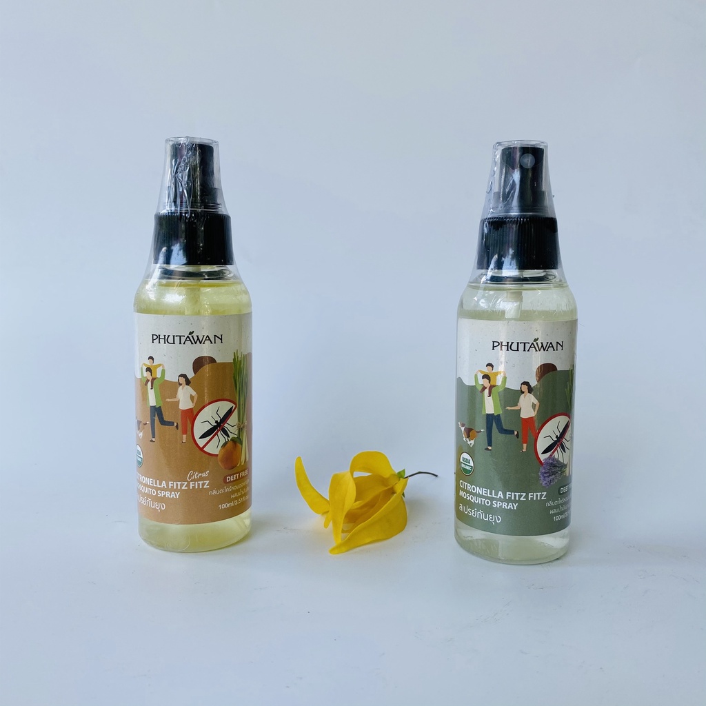 Tinh dầu xịt chống muỗi, côn trùng Phutawan Citronella Thái Lan 100ml