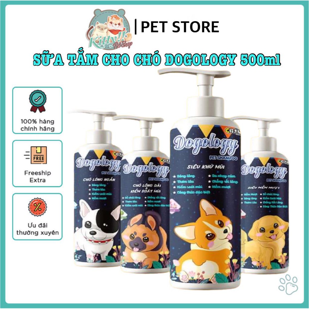 Sữa tắm Dogology dành cho chó từ Maneki Neko 500ml, sữa tắm khử mùi, thơm lâu, dưỡng mượt lông Kitty Pet Shop