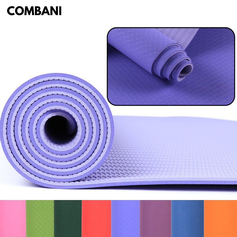 Thảm Yoga Chống Trượt TPE 2 Lớp Cao Cấp 6mm COMBANI T07