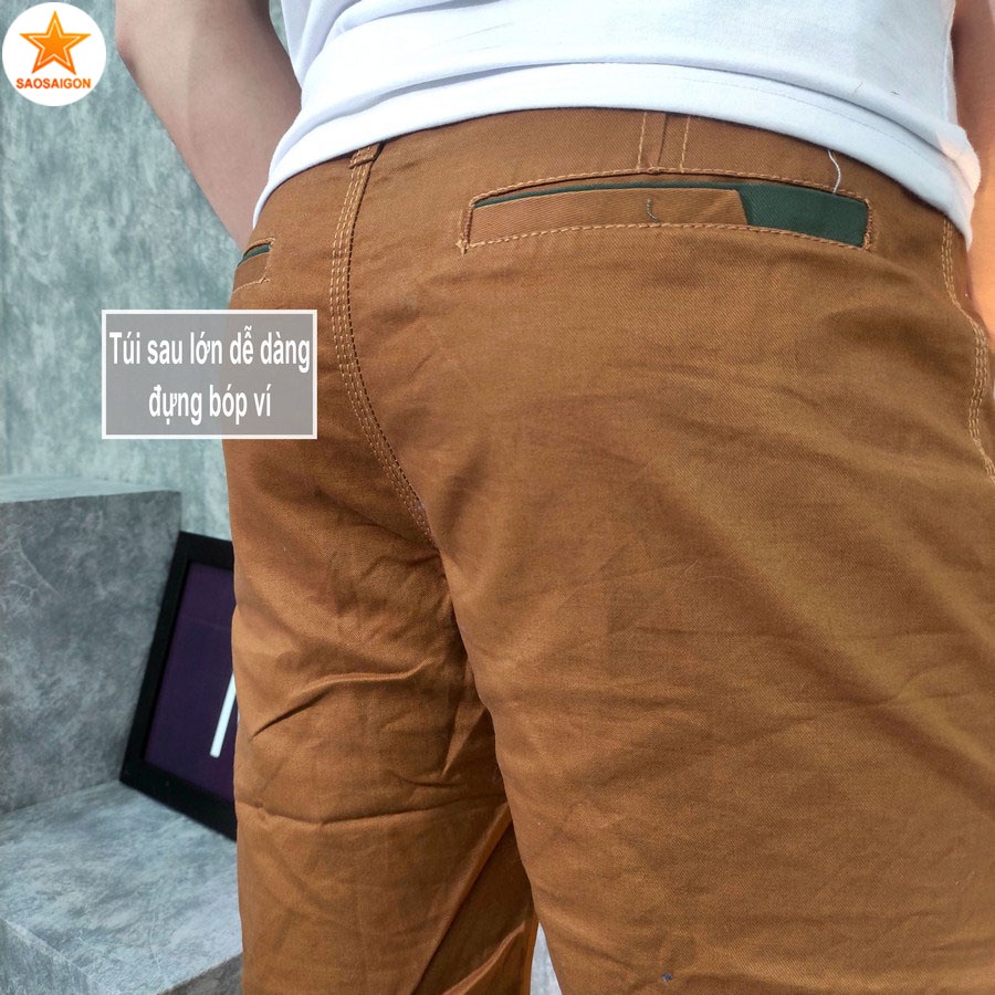 Quần short nam [ HÌNH THẬT ] vải kaki đẹp chuẩn form siêu bền SG133 Saosaigon | BigBuy360 - bigbuy360.vn
