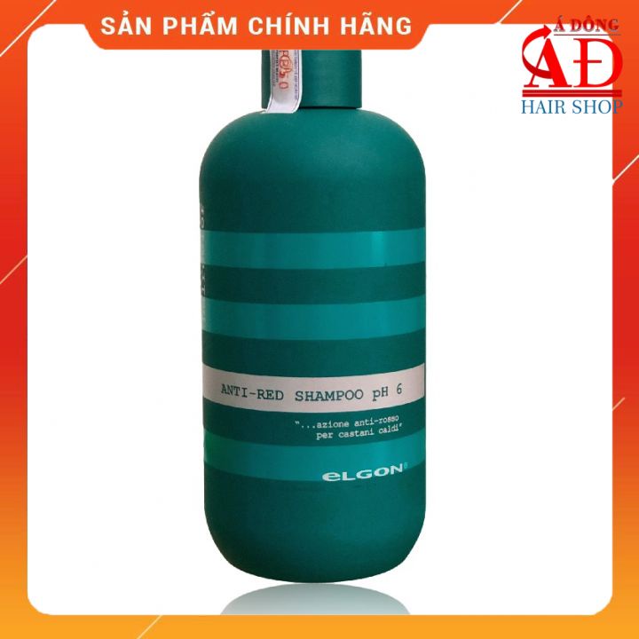 [Chính hãng] [Siêu rẻ] Dầu gội khử ánh đỏ giữ màu rêu tone lạnh Elgon Anti Red shampoo 300ml Ý