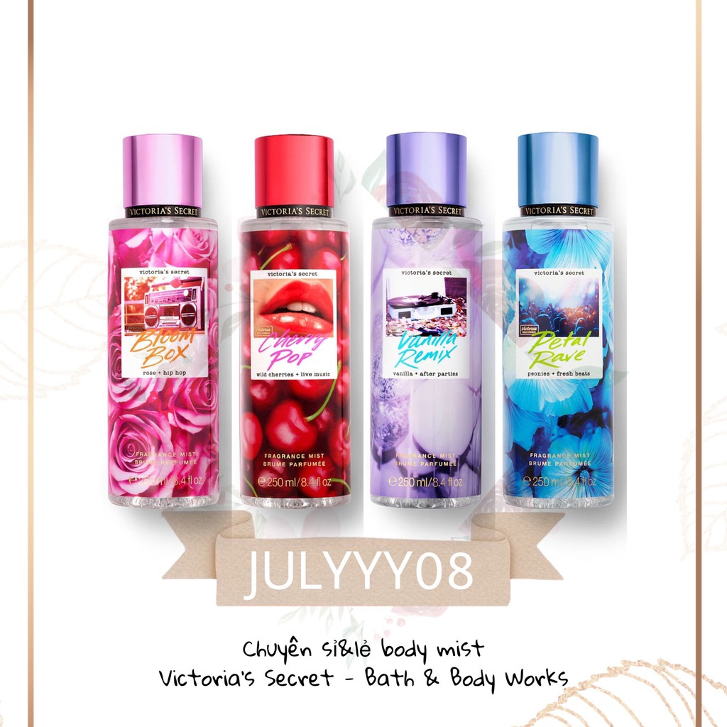 Xịt Thơm Body Mist Victoria’s Secret - PETAL RAVE 30ml/50ml/100ml +jɥȽÿ08+