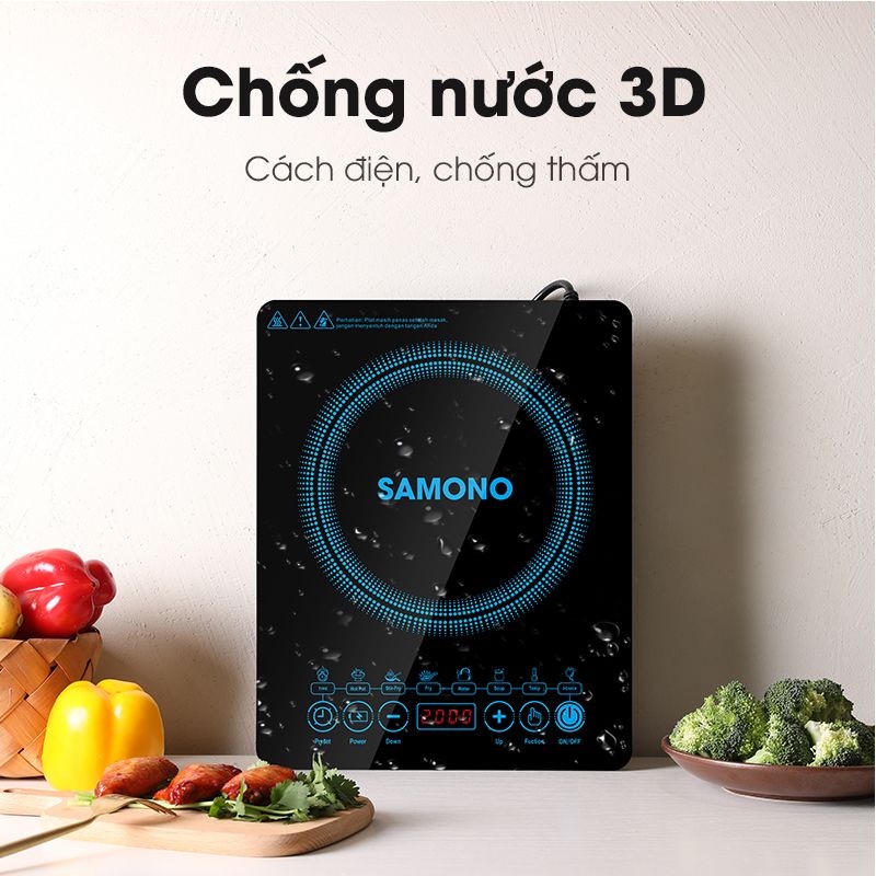 Bếp điện từ đơn SAMONO WS-02 - Phím cảm ứng - Bảo hành chính hãng 12 tháng