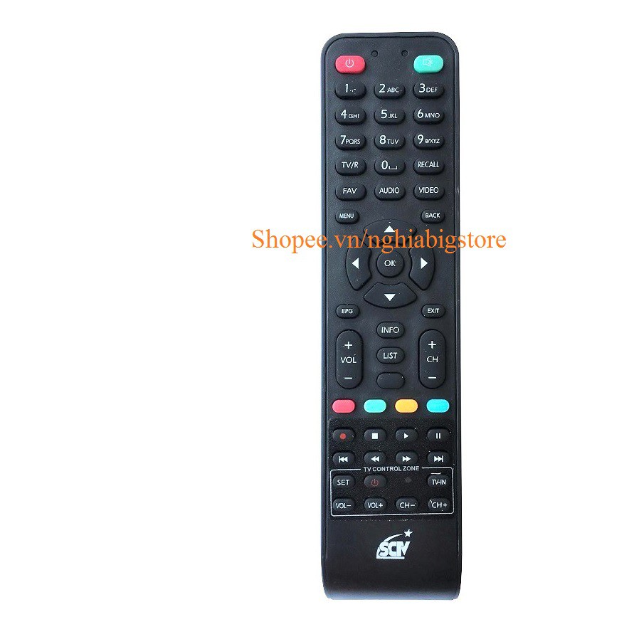 Remote Đầu Thu TV SCTV, Truyền Hình SCTV Tivi