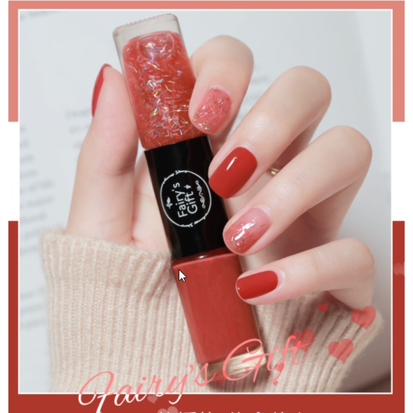 Sơn móng tay 2 đầu Fairy Gift không độc hại, nhanh khô mẫu mới 2022