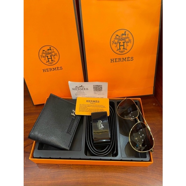 Set 3 dây lưng kính+ ví fullbox bill túi giấy,set 3 chi tiếtFreeship