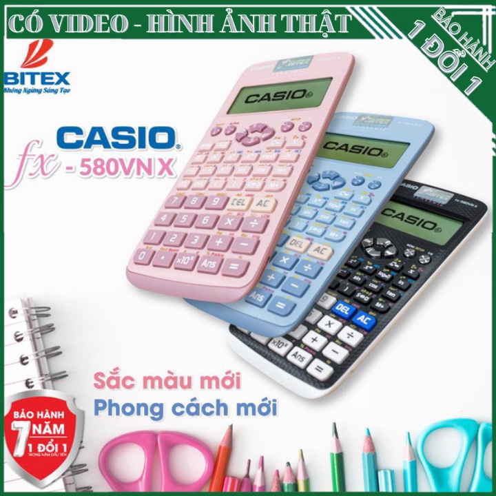 Máy Tính Casio Fx580VN X Bảo Hành 7 Năm Chính Hãng Nhập Khẩu 521 Tính Năng Có Thể Chuyển Đổi Tiếng Việt