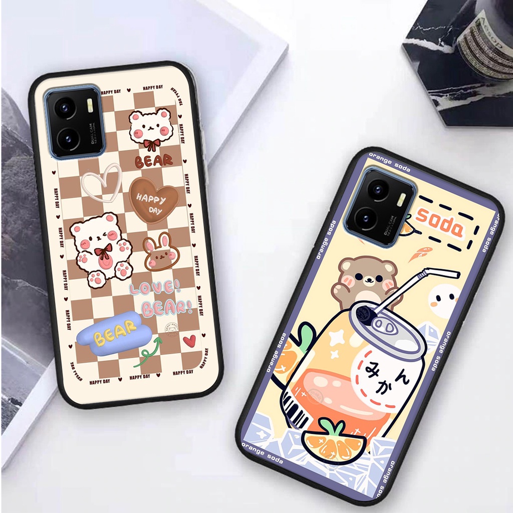 Ốp lưng Vivo Y15S in hình 3D GẤU cute be@r, soda, happy day cực hot ,thời thượng