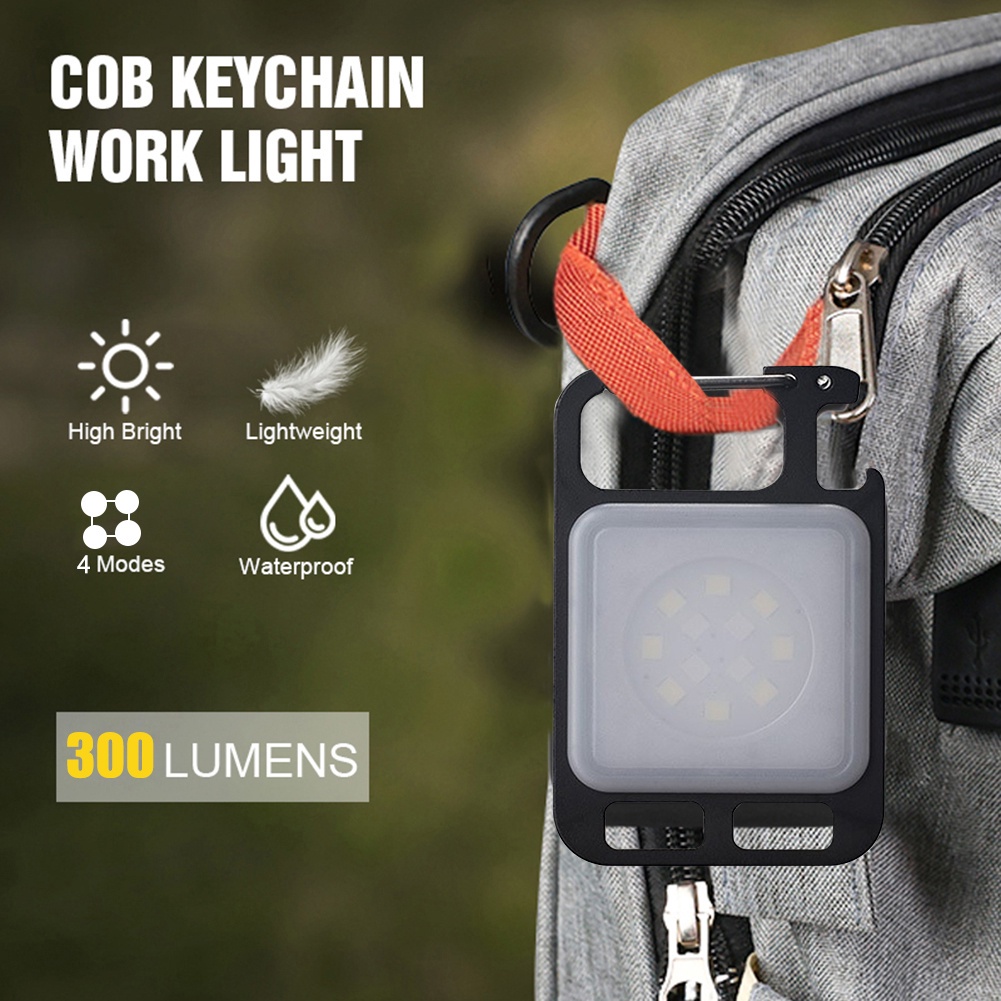 Đèn Pin LED COB Mini Đa Năng Có Thể Sạc Lại Bằng Cổng USB Dùng Khi Đi Cắm Trại / Câu Cá / Ban Đêm