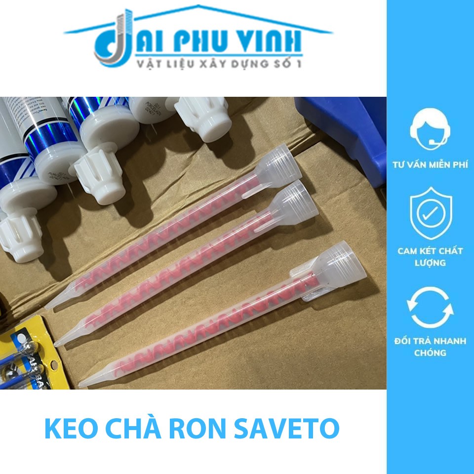 Combo 1 bộ dụng cụ và 3 chai keo chà ron Saveto cao cấp dùng cho diện tích 30-35M2
