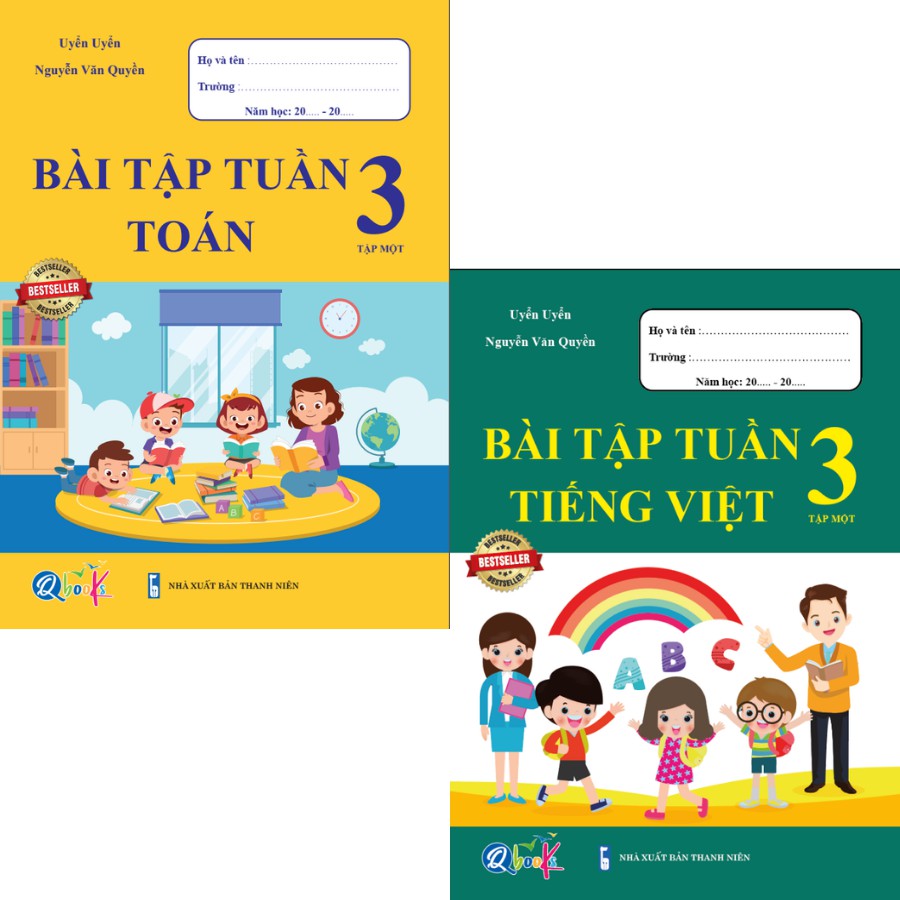 Sách - Combo Bài Tập Tuần Toán và Tiếng Việt 3 - Tập 1 (2 cuốn) | BigBuy360 - bigbuy360.vn