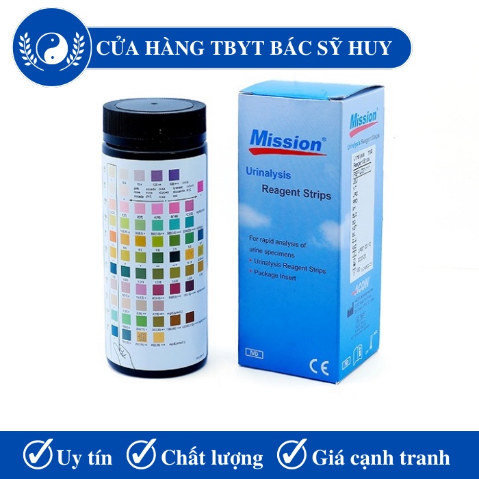 Que nước tiểu ACON Mission 10 thông số hộp 100 test
