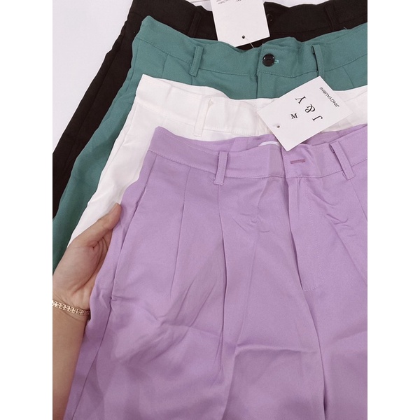 Quần short lưng cao ống rộng