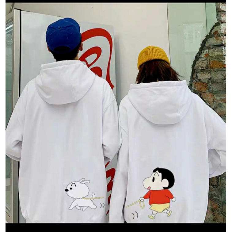 Các mẫu áo hoodie đôi hình cute chất nỉ bông dày siêu ấm 95