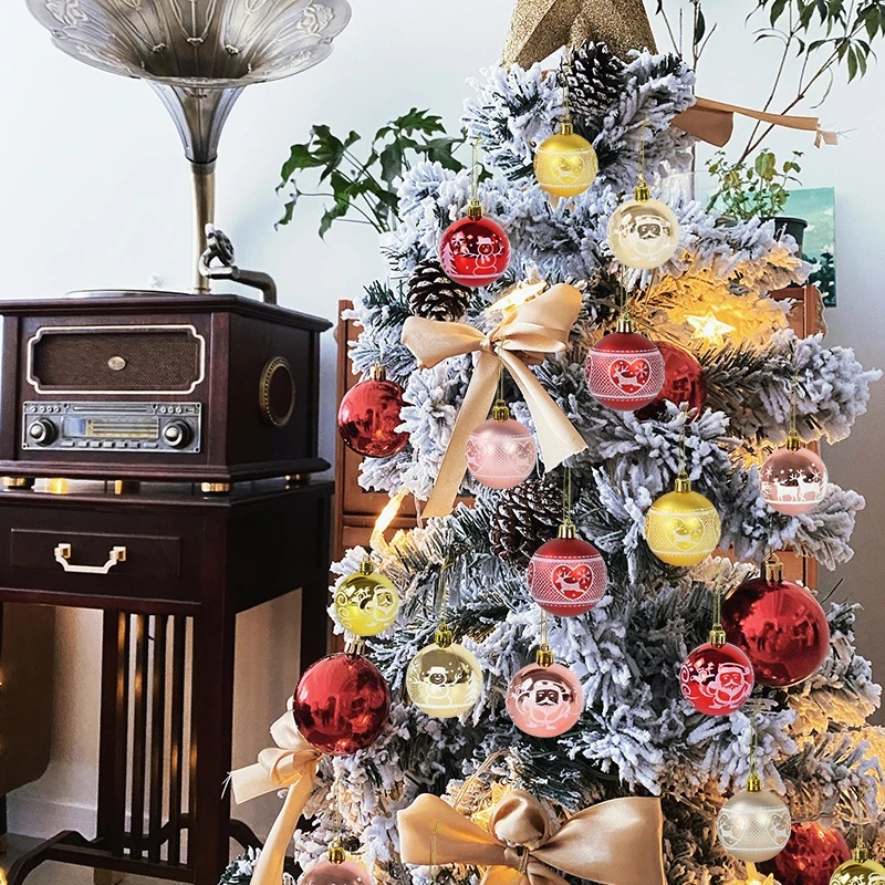 Hộp 9 Trái Châu Trang Trí Cây Thông Giáng Sinh Năm Mới