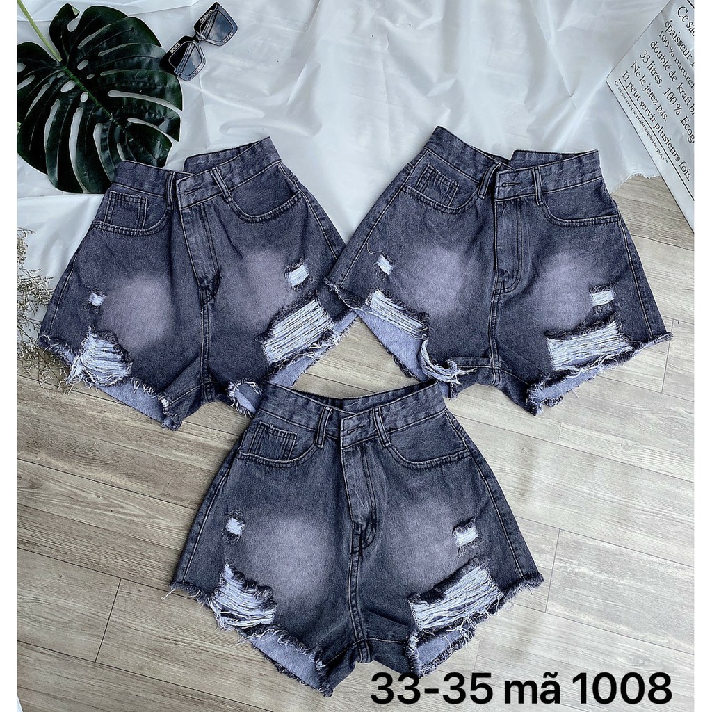 Quần Short Nữ Túi in Đậm Xám và Đen size nhỏ đến 35 Ms 1008