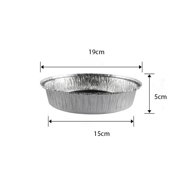 Sét 10 Khay Giấy Bạc Lót Nồi Chiên Không Dầu Đường Kính 19cm, Khay Đựng Thực Phẩm Chịu Nhiệt Cao