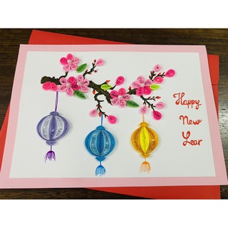 Thiệp chúc Tết quiling handmade
