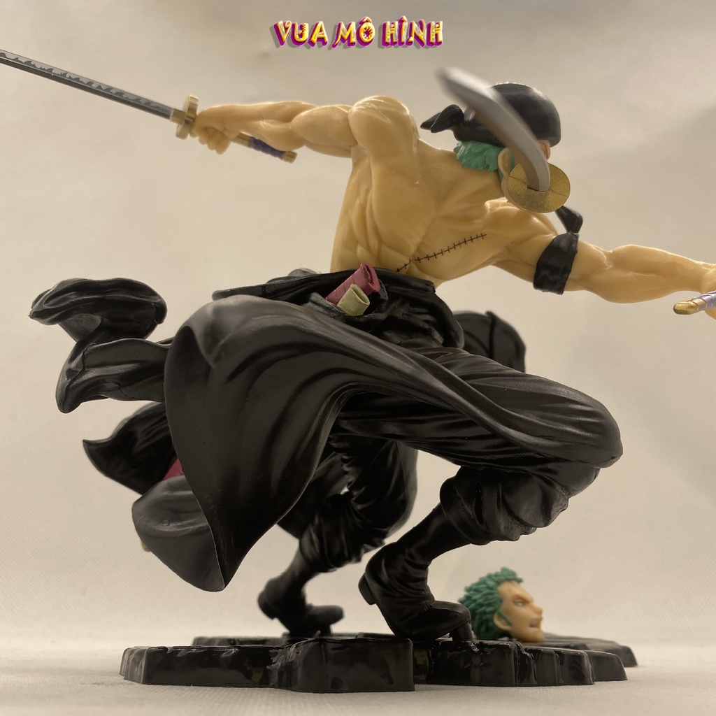 Mô hình One Piece - Figure One piece Zoro ba nghìn thế giới bản 2 đầu có haki ở kiếm  cao 20cm