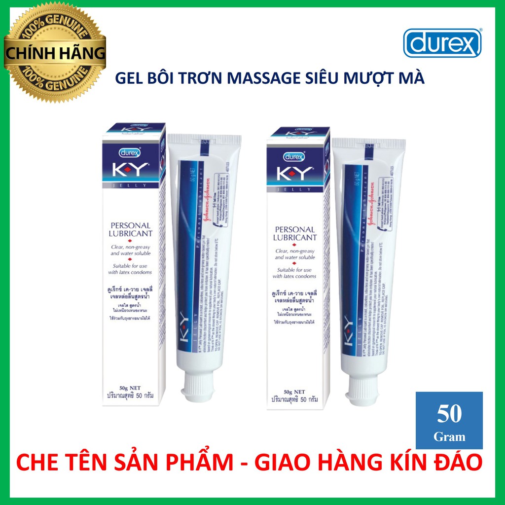 [GEL DUREX CHÍNH HÃNG] COMBO 02 Gel bôi trơn Durex KY 50g