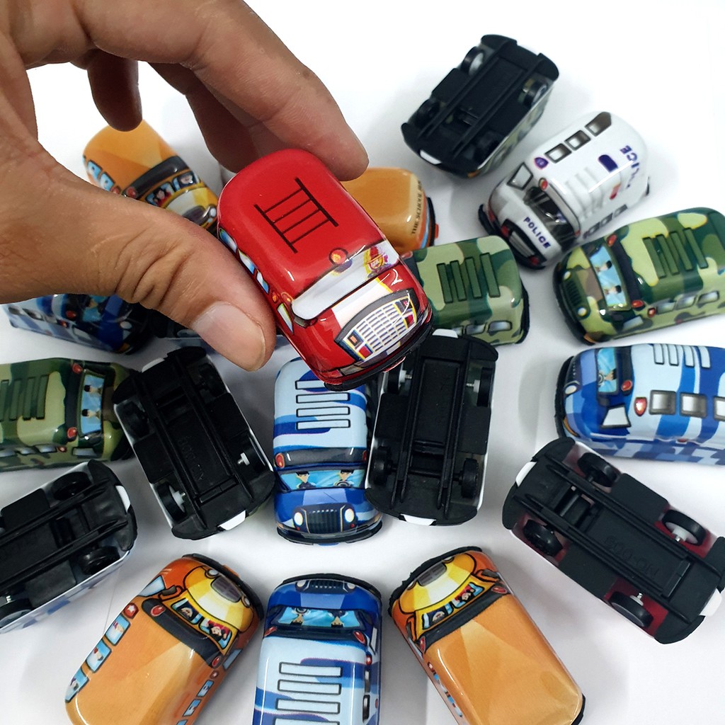 Set 3 mô hình xe ô tô mini chạy trớn bánh đà 5.5 cm cho bé 3 tuổi làm đồ chơi, học hỏi khám phá - New4all mẫu ngẫu nhiên