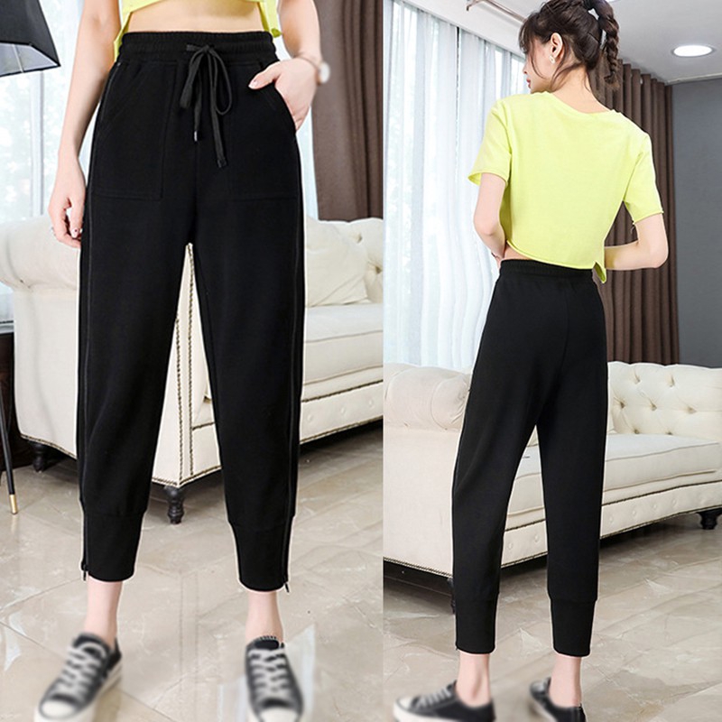 Quần Dài Thể Thao Dáng Rộng Phong Cách Hàn Quốc Thời Trang Mùa Hè