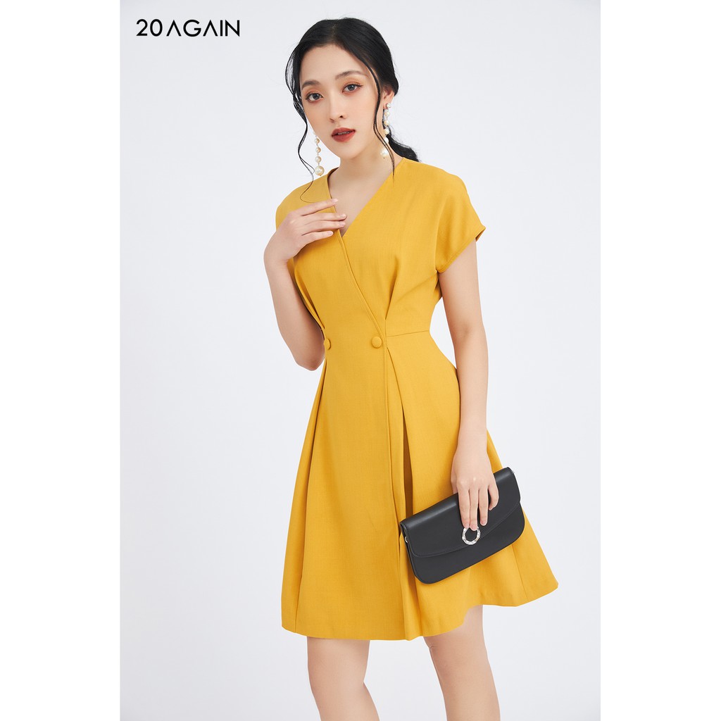 Đầm xòe ngắn tay liền vai vạt chồng - 20 Again - DEA1118 | BigBuy360 - bigbuy360.vn