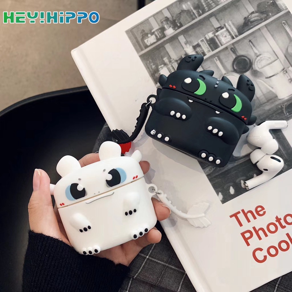 Vỏ bọc hộp sạc tai nghe Airpods Pro bằng silicone mềm hình quái vật xinh xắn | BigBuy360 - bigbuy360.vn