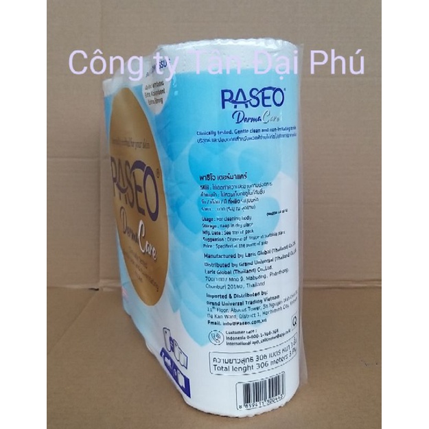 Giấy vệ sinh Paseo Derma Care 9 cuộn 3 lớp